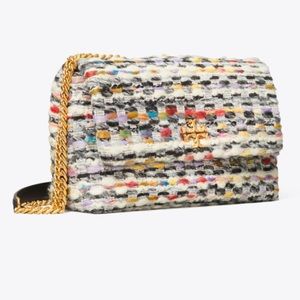💜TORY BURCH KIRA TWEED FLEMING CONVERTIBLE SHOULDER BAG💜